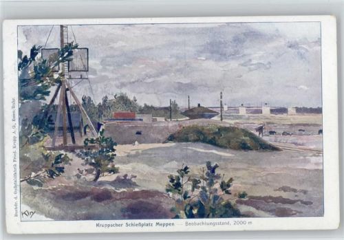 Meppen Kruppscher Schießplatz Beobachtungsstand sign.Kiry