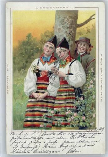 1899 Liebesorakel Blüten zupfen
