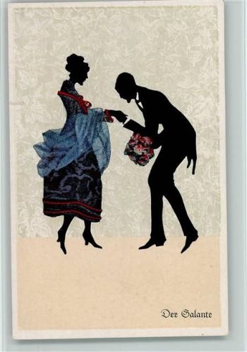 Nr. 608 Der Galante - Handkuss , Fasto Silhouetten