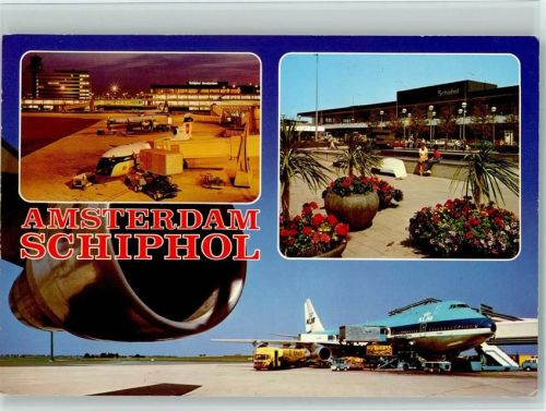Amsterdam Schiphol , 4 Abbildungen 1981 AK