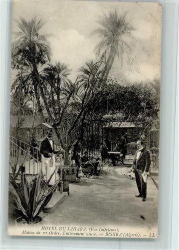 Biskra 1906 Hotel du Sahara , Eckknick AK