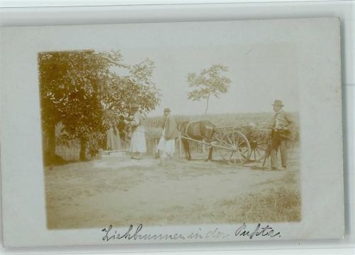 Ziehbrunnen in der Pußta , Bauern, ca 1900 AK