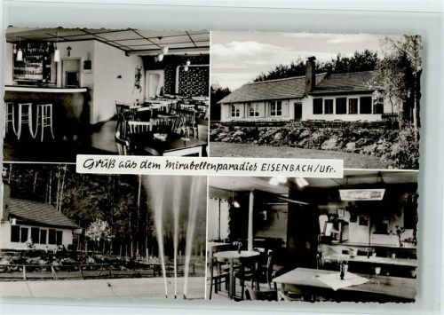 63785 W8753 Eisenbach , Unterfr - Hardt-Schänke , Gasthaus mit Innenansicht , gute Erhaltung AK
