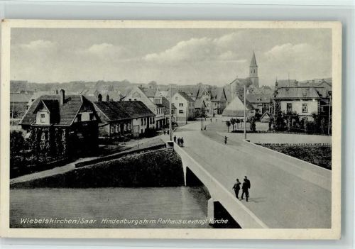 Wiebelskirchen 1939 Brücke, Hindenburgstr., gute Erhaltung AK