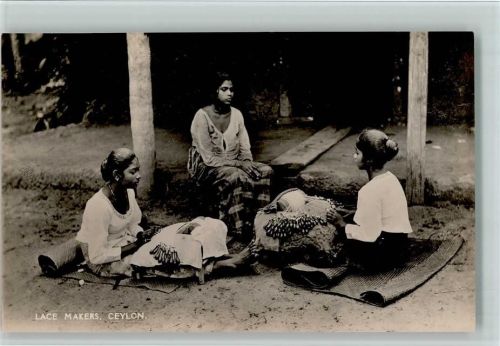 Lace Makers - Ceylon - Volkstypen , gute Erhaltung Spitze (Klöppeln)