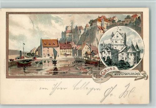 Meersburg 1897 Gruss aus - Velten Verlag , gute Erhaltung AK