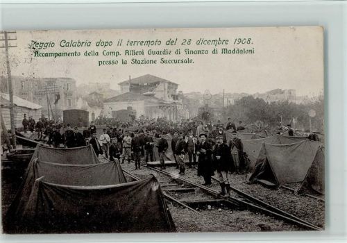 Nr. 663 Reggio Galabria dopo il terremoto 1908 - Eisenbahn