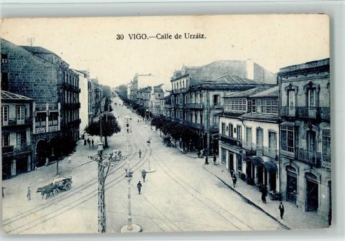 Vigo 1914 Calle de Urzaiz AK