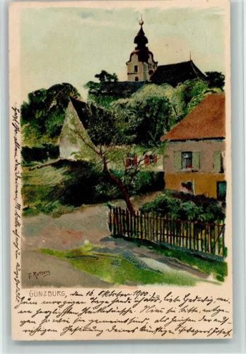 Günzburg 1900 sign Ratberg - Ottmar Zieher Künstlerkarte , gute Erhaltung AK