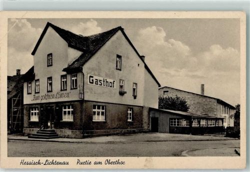 Hessisch Lichtenau Partie am Oberthor Gasthof Zum goldenen Löwen