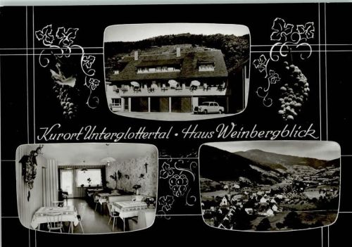 Unterglottertal Haus Weinbergblick Innenaufnahme Gastraum Gesamtansicht 3-Bildaufnahme Trauben