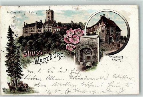 99510 O5321 Wartburg 1895 Vorläufer Druck 1890 - 1895 Lithographie