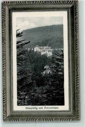 Plättig 1912 Oberplättig vom Fohrenfelsen Passepartout Rahmen