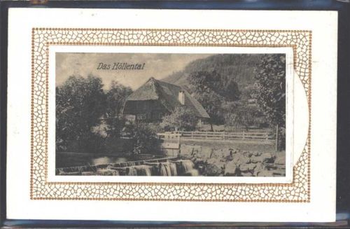 Höllental AK mit Leporello Schwarzwaldhaus