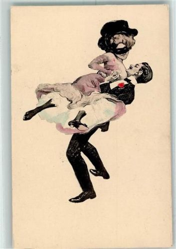 Serie I Nr. 4 Jugendstil sign. Reznicek Erotik AK