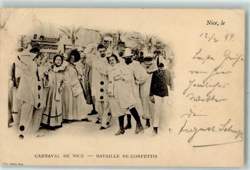 Nice 1899 Bataille de Confetis AK