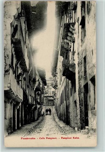 Fuenterrabia Hondarribia 1910 - Calle Pampinot