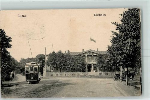 Libau 1916 Kurhaus Straßenbahn 13