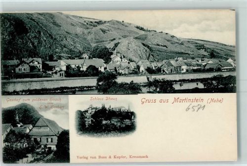 Martinstein Gasthof Zum goldenen Hirsch Schloss Dhaun