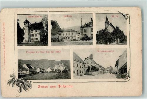 Fahrnau Ehnerfahrnau Rathaus Kirche Eingang ins Dorf bei der Bahn