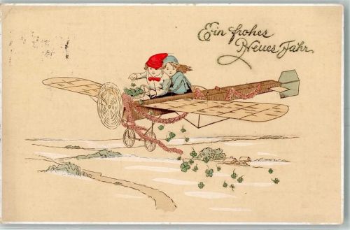 1911 Neujahr Lithographie AK