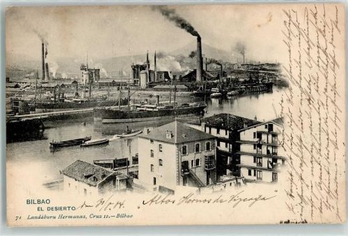 Bilbao 1904 Hafen Schiff