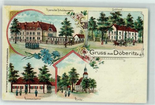 Döberitz 1905 Kaserne d. Arbeitskommando Schloß Kommandatur Kirche