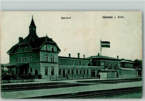 39439 O3256 Güsten , Anh Gebrauchsspuren Bahnhof