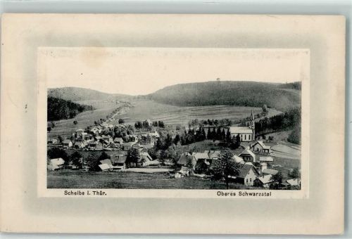 Scheibe-Alsbach Stausee 1915 Oberes Schwarzatal Kirche Turm