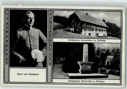 Schönau 1935 Heimathaus Grabstätte AK