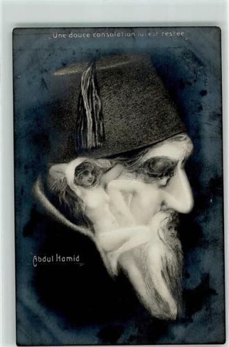 Abdul Hamid Sultan des osmanischen Reiches Erotik AK