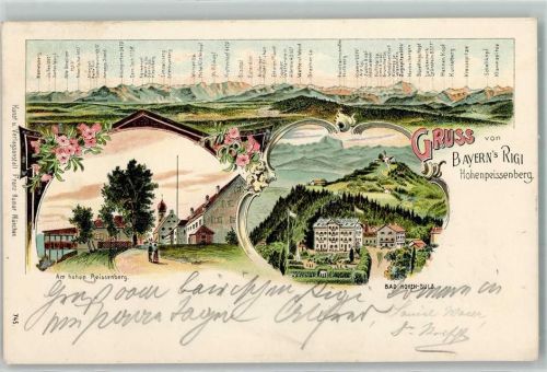 Hohenpeißenberg 1900 Bad Hohen-Sulz Panorama