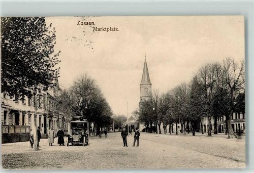 Zossen 1915 Marktplatz Oldtimer
