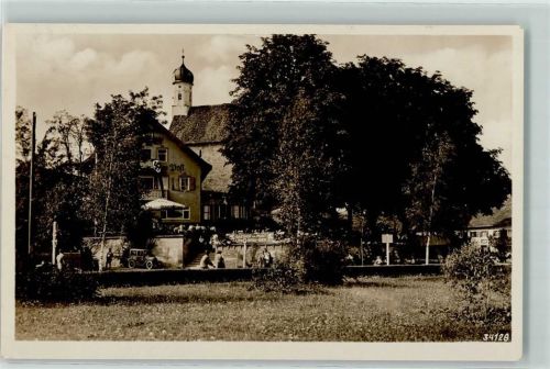 Schondorf 1934 Hakenkreuz am Gasthaus zur Post AK WK II WK II