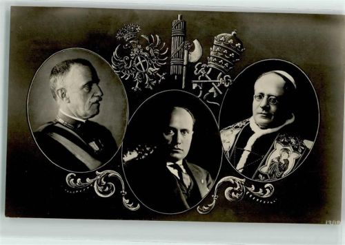 Wappen Papst Pius XI König Viktor Emanuell III