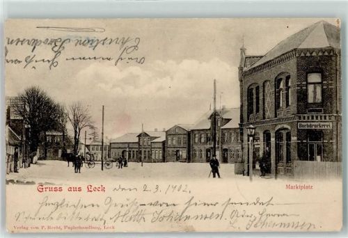 Leck 1902 Marktplatz Buchdruckerei