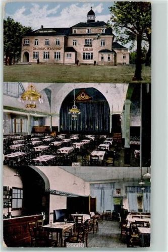 Erlau 1911 Gasthaus Kaiserhof Ball Konzert Saal Kronleuchter