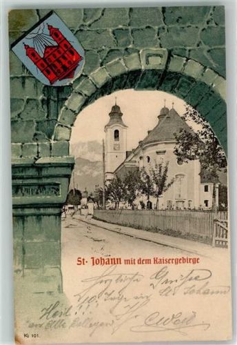 St. Johann mit dem Kaisergebirge Wappen
