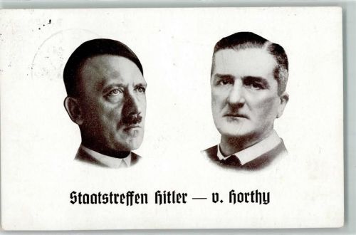 Staatstreffen Hitler - Horhy + SST Kiel Deutschlandreise Reichsverweser v. Horthy 1938 WK II