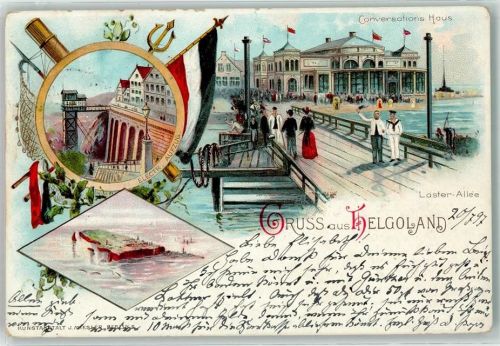 27498 W2192 Helgoland 1897 - Konversations-Haus Elektr. Aufzug Läster Allee