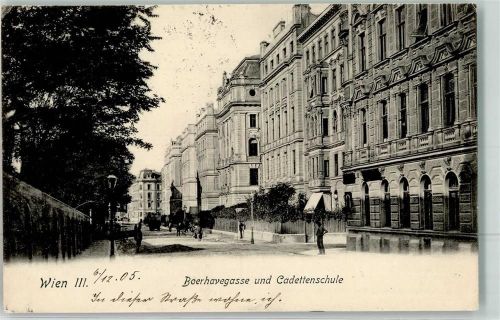 1030 Wien 3. Bezirk, Landstraße 1905 - Boerhavegasse u. Cadettenschule