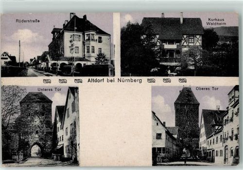 90518 W8503 Altdorf b. Nürnberg - Röderstraße Unteres und Oberes Tor Kurheim Waldheim