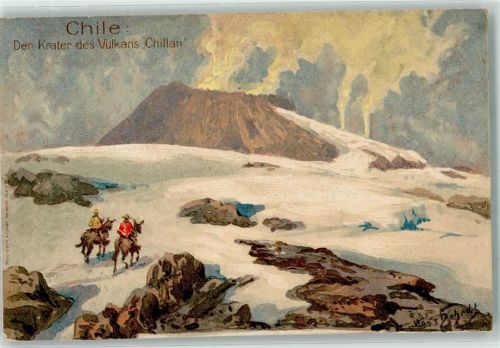 Chillan Krater des Vulkans Chillan Joh.Gottl.Hauswaldt Schokolade