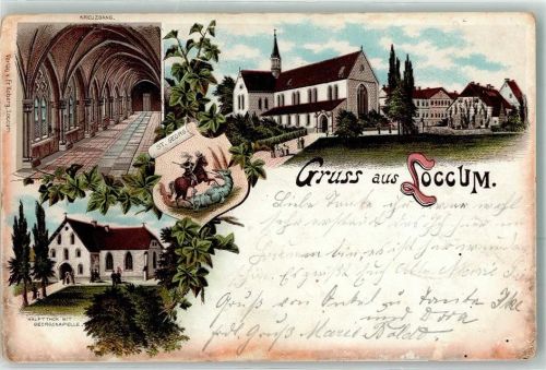 Loccum 1903 Kreuzgang St. Georg Haupttor mit Georgskapelle