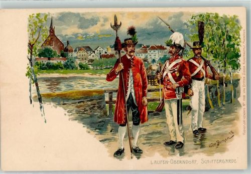 Laufen 1898 Schiffergarde sign. Fritz Berger Ottmar Zieher Nr. 1108