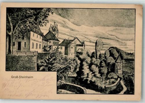 Steinheim 1917 Gasthaus zur Schönen Aussicht Vereinslazarett vom Roten Kreuz Groß Steinheim Reservelazarett I. Hanau