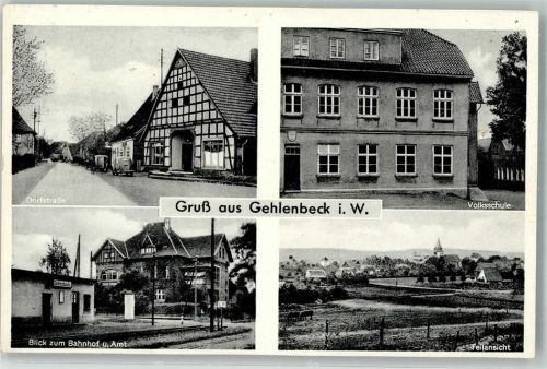 Gehlenbeck 1957 Bahnhof Volksschule dorfstrasse Auto