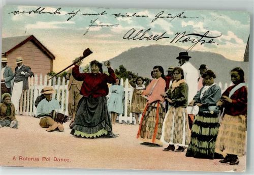 Auckland 1904 Tracht Tanz Ort lt. Stempel