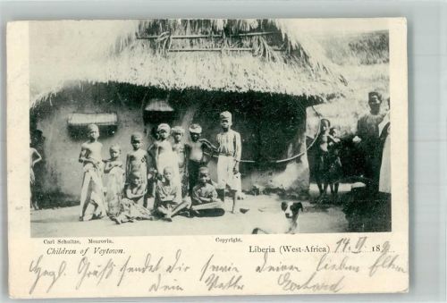 Monrovia 1897 Tracht Kinder Children of Veytown