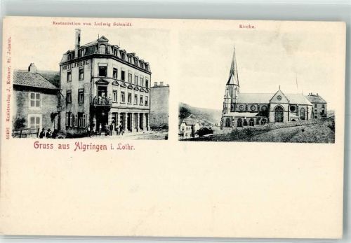 Algrange Algringen Gasthaus Ludwig Schmidt Kirche